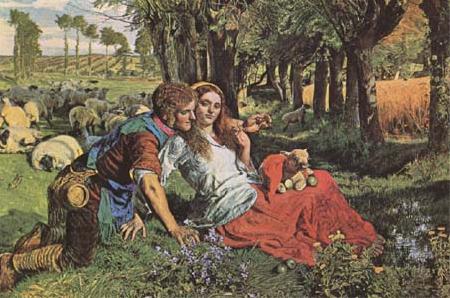 William Holman Hunt The Hireling Shepherd (mk09) oil painting picture